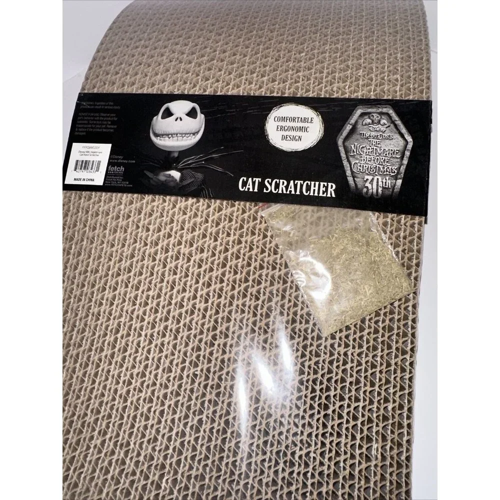 Nightmare Before Christmas Halloween Corrugate Wave Cat Scratcher NEW